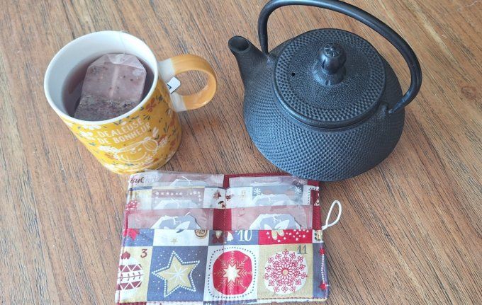 Pochette  porte sachets de thé ou tisane